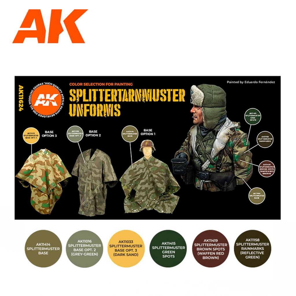 Ak : Wehrmacht (Heer/Luftwaffe) - Slipptertarnmuster Uniforms │3rd Generation Acylics - Figure Series