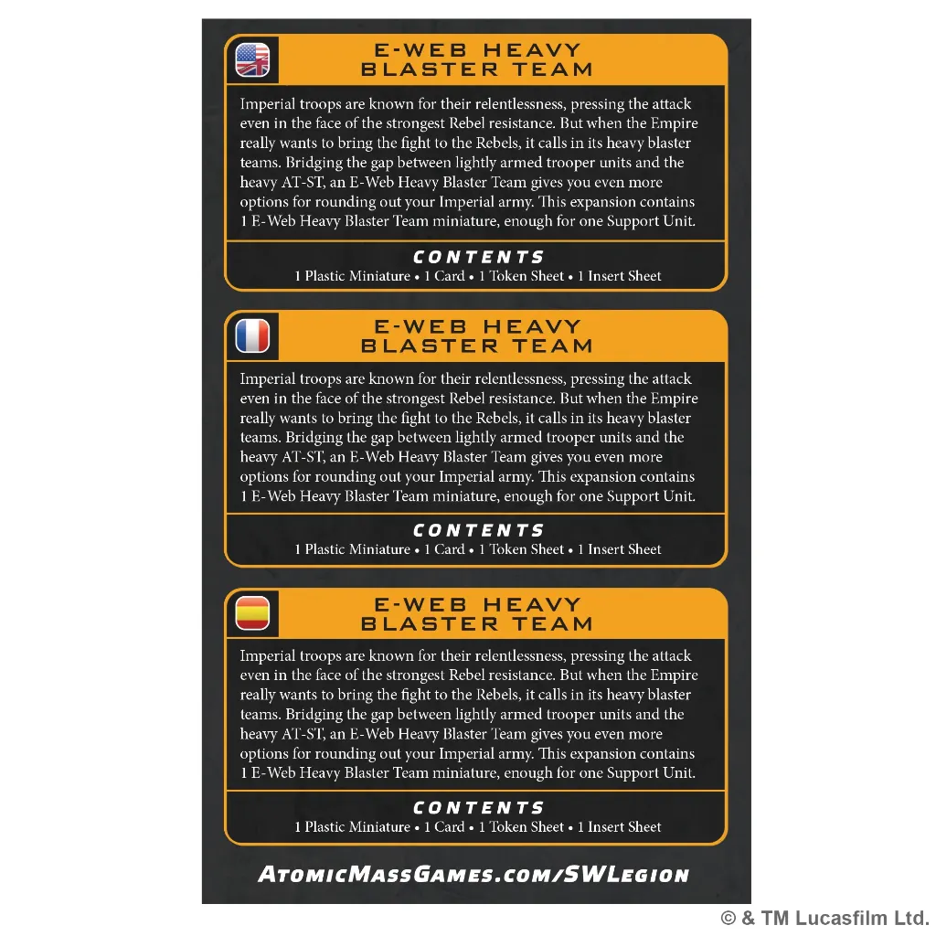 SWQ206 arrière de la boite e web star wars legion empire galactique