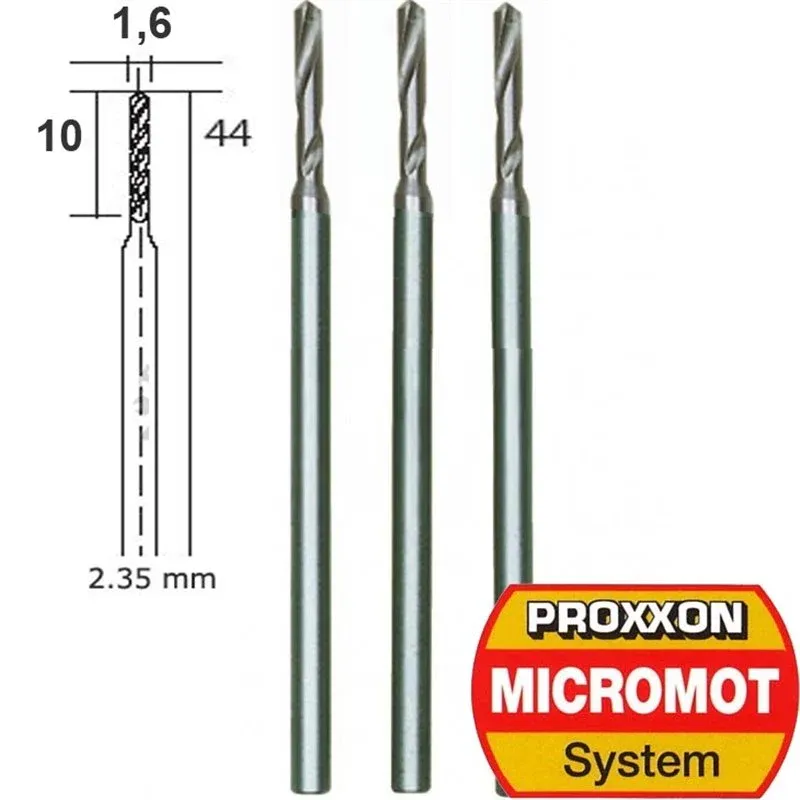 [PRN 28858] Proxxon _ HSS Forets en Acier 1.6mm(3Pcs).webp