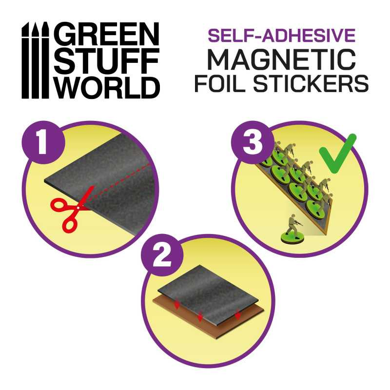 Green Stuff : Feuille Caoutchouc Ferreux AUTO ADHESIF (1pcs)