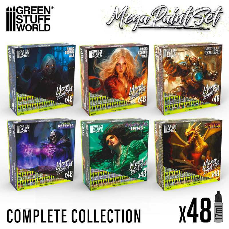 Green Stuff : Mega Paint Set - Basic Color Vol.2 (48pcs)