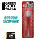 Green Stuff : Pinceaux en Silicone 2 - Extra Dur (5pcs)