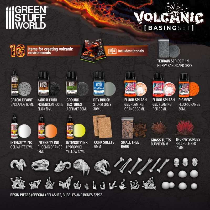 Green Stuff : Volcanic Basing Set