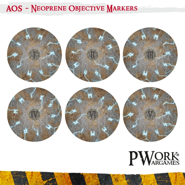 PWork Wargames : Set d'objectifs Age of Sigmar - Thunder Strike (6pcs)
