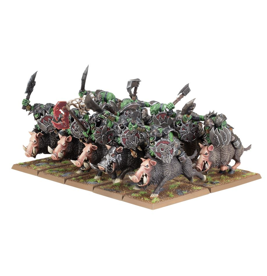 Orc & Goblin Tribes : Orc Boar Boyz Mob │ Warhammer The Old World