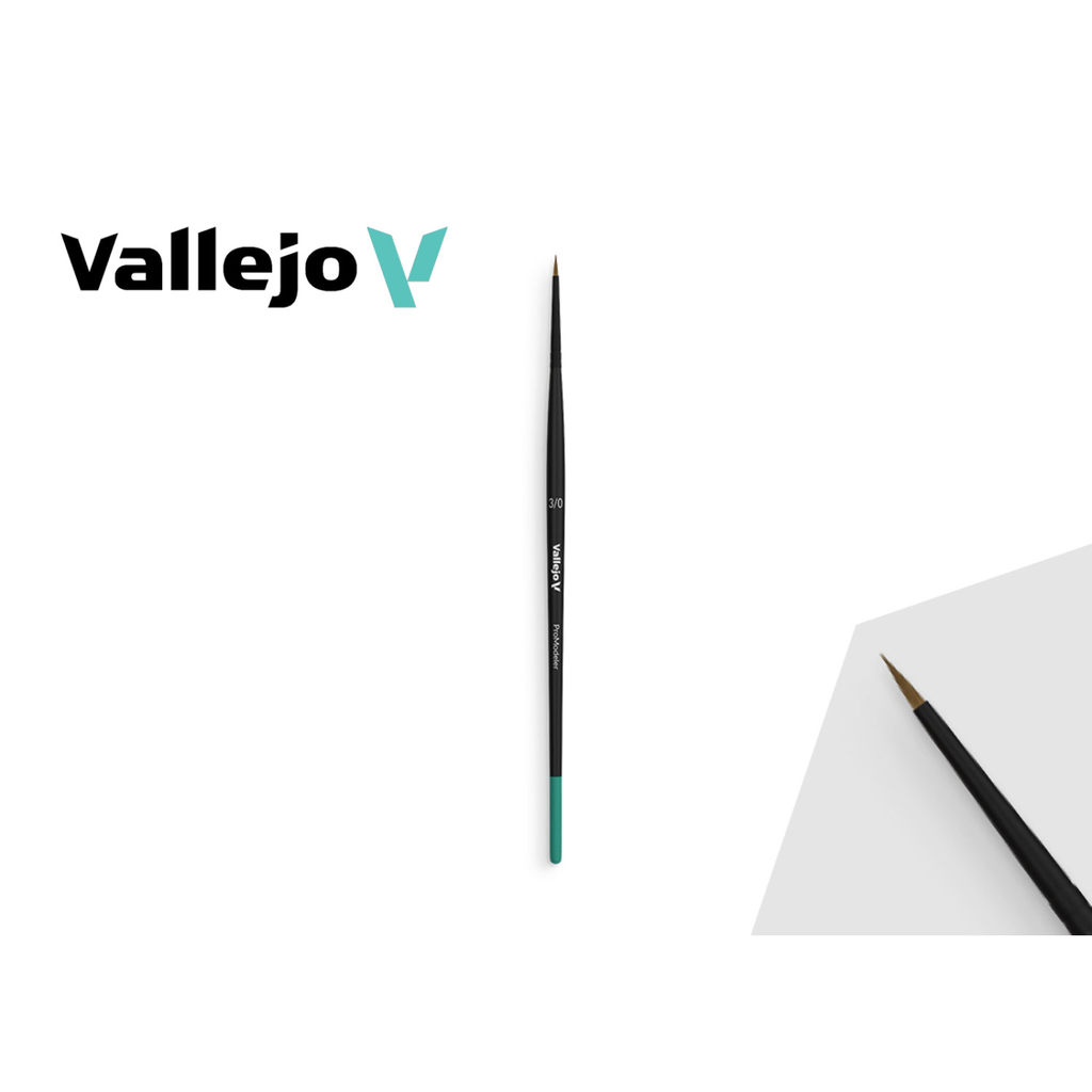 [VAL B01002] Vallejo : Pinceau Rond Pro Modeler - Taille 2 (Poils Naturels) │ Ref. B01002