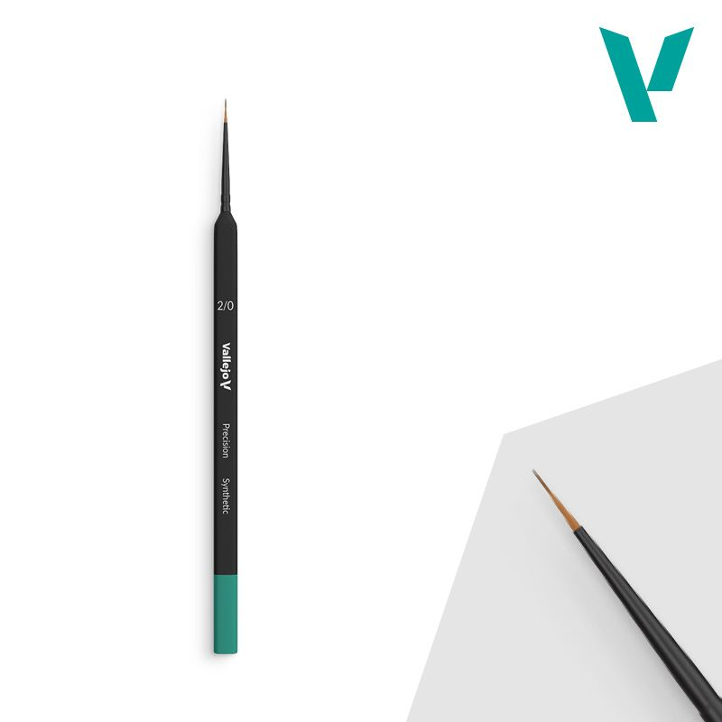 [VAL B03020] Vallejo Tools: Precision Synthetisch Rond Penseel - Maat 2/0 │ Ref. B03020