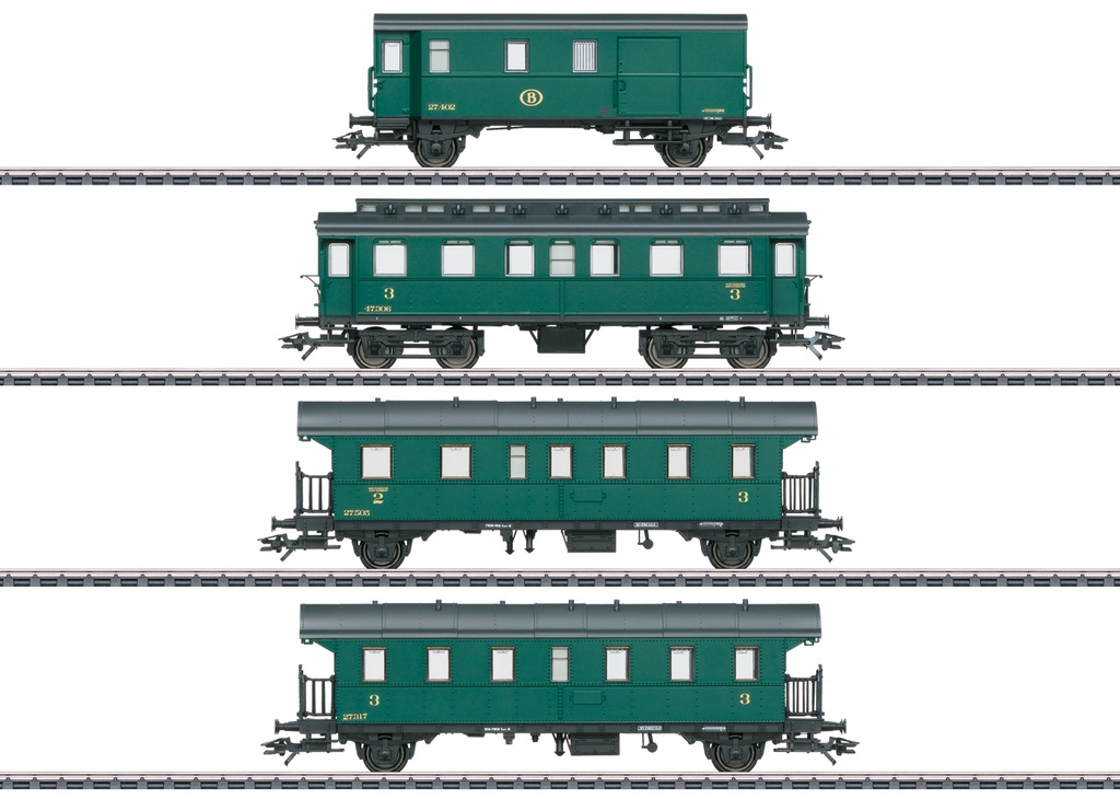 Marklin : 4 Voitures Voyageurs pour type 81 SNCB/NMBS 