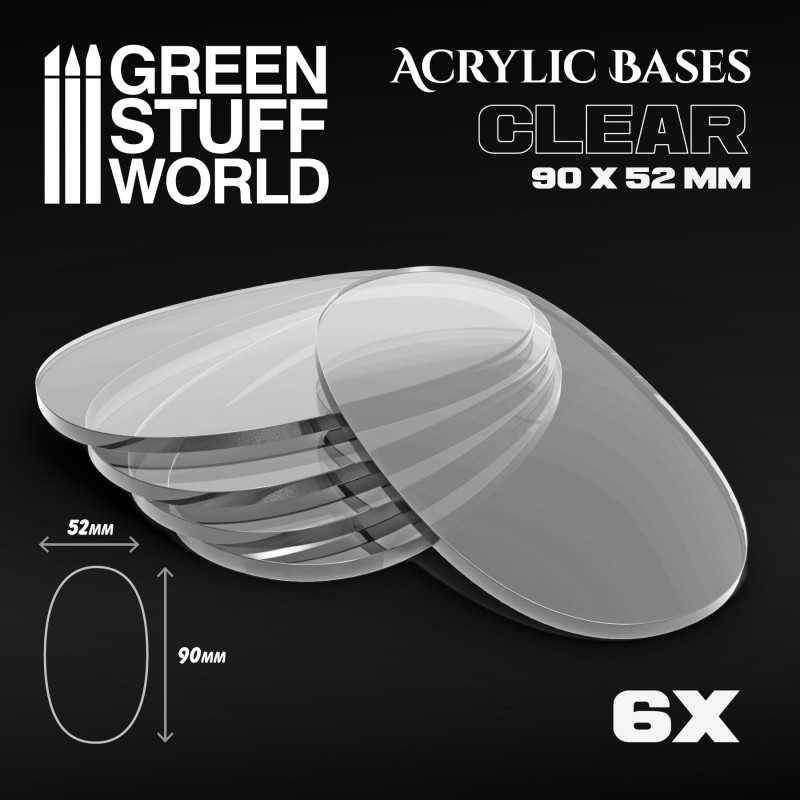 Green Stuff : Socles Transparents 90x52mm (6pcs)