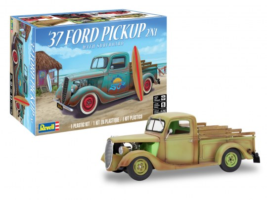 Revell : 37 Ford Pickup avec planche de surf 2N1