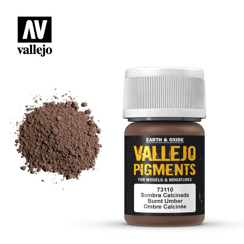 Vallejo : Pigments Secs "Burnt Umber" (35ml) │ Pigment FX