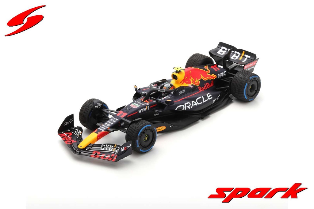 Spark Model : Oracle RedBull Racing RB18 No.11 Oracle Red Bull Racing Winner Monaco GP 2022 Sergio Pérez With Acrylic Cover [1/18]