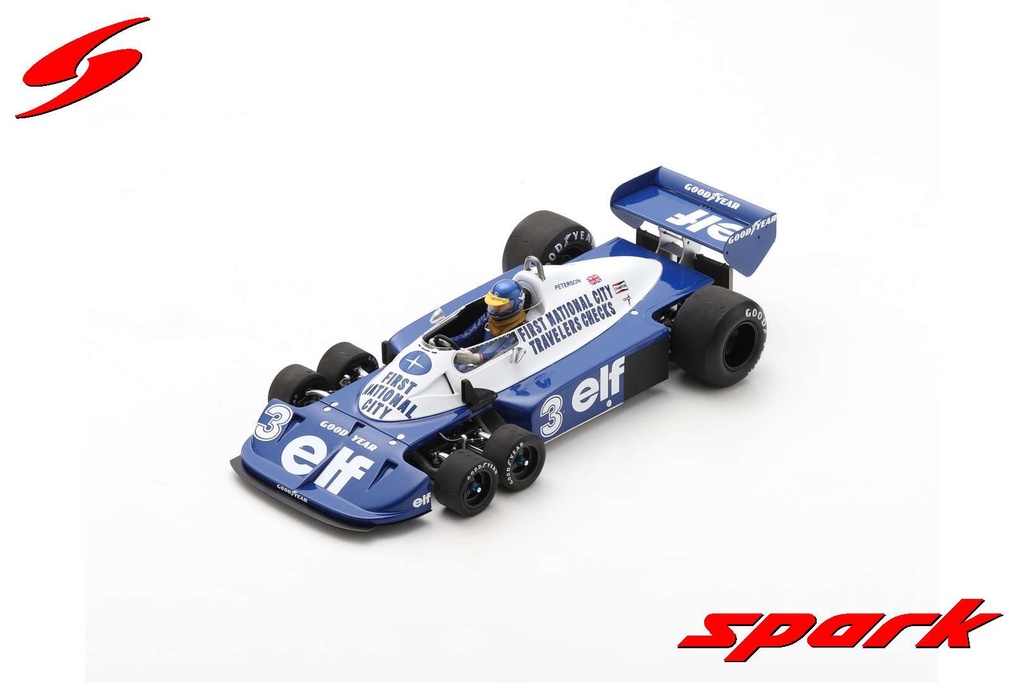 Spark Model : Tyrrell P34 No.3 German GP 1977 Ronnie Peterson With Acrylic Cover [1/18]