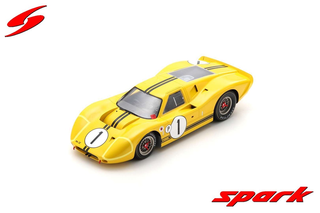 Spark Model : Ford GT40 Mk IV No.1 Winner Sebring 12H 1967 M. Andretti - B. McLaren With Acrylic Cover [1/18]