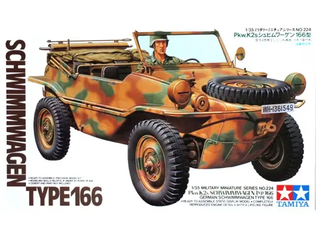 Tamiya : Voiture de transport allemande Pkw.k2s  Schwimmwagen Type 166 (1/35)