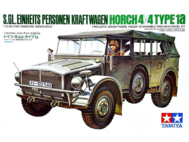 Tamiya : S.GL. Einheits Personen Kraftwagen Horch 4X4 Type 1a │ Military Miniature Series No.52