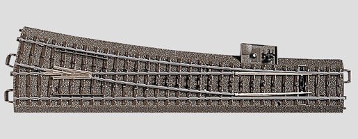 Marklin : Aiguillage long droit à droite "R1114.60mm" (236.1mm - 12.1°) │ Voie C [24712]