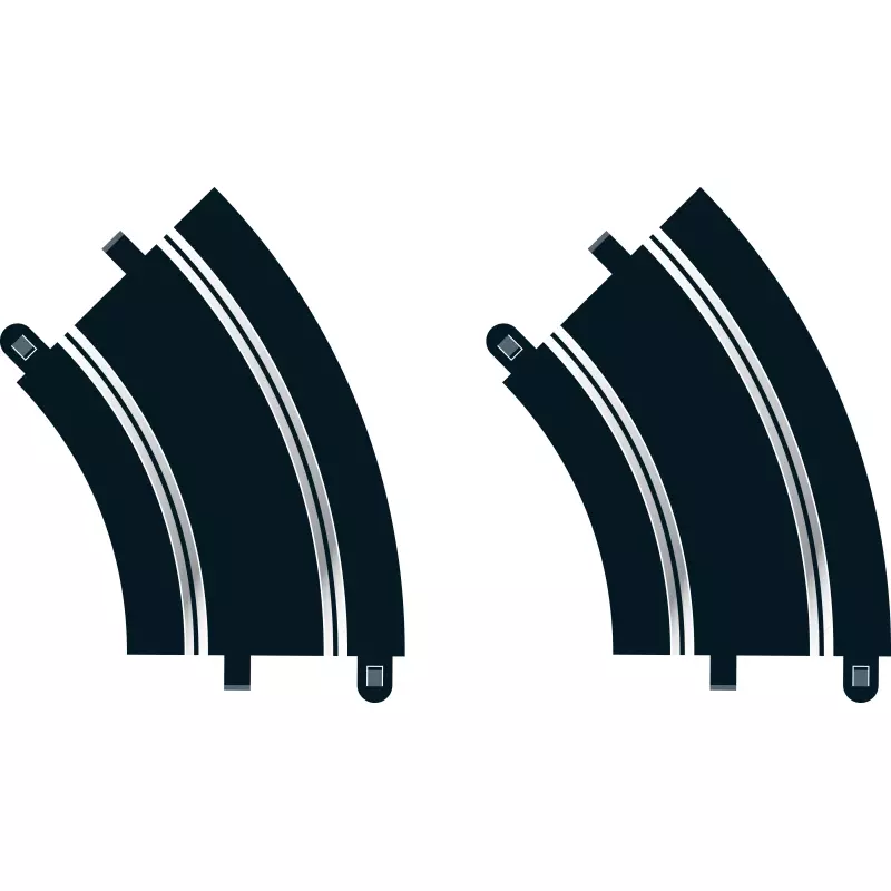 [SCA C8206] Scalextric :  Courbe R2 45° (2 pc)