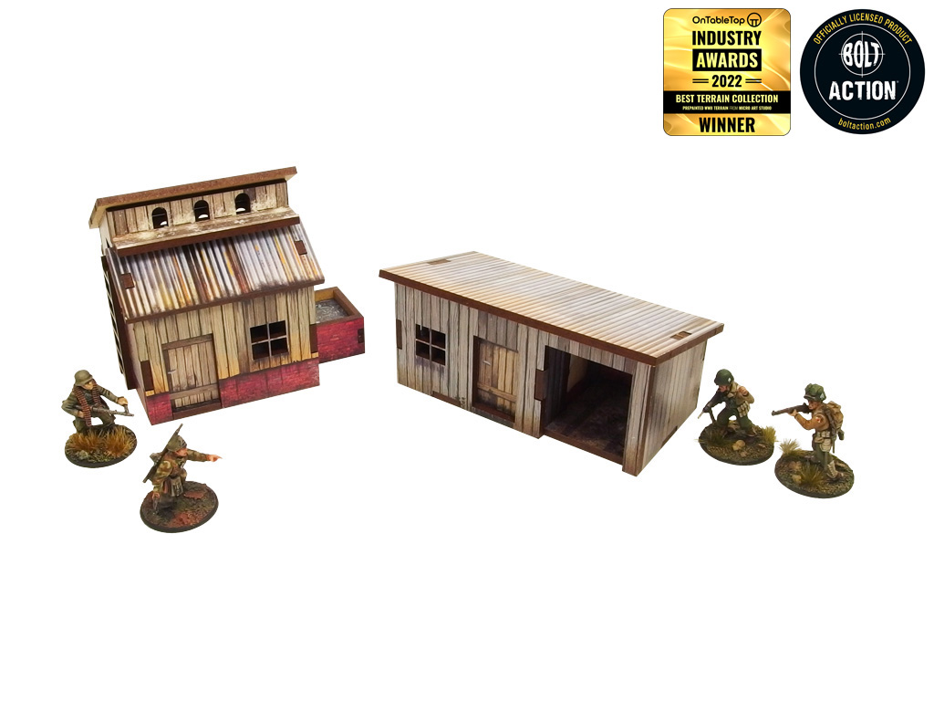 MicroArt Studio : Petits abris (prépeint)│ WW2 Normandy