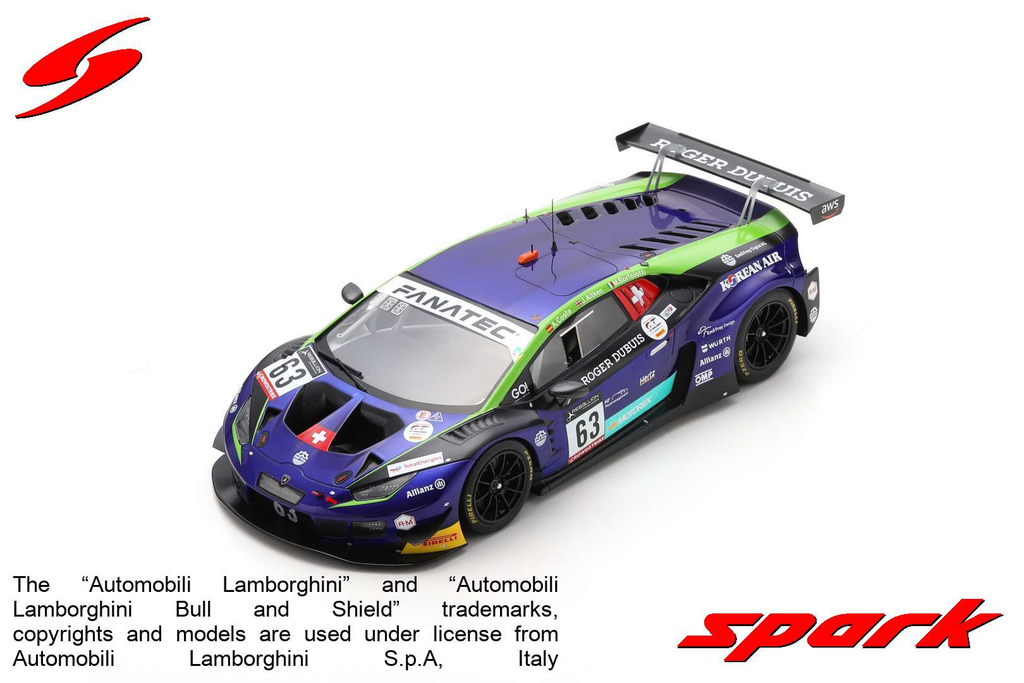 Spark : Lamborghini Huracán GT3 EVO │ No.63 Emil Frey Racing 24h Spa 2022 A. Costa - M. Bortolotti - J. Aitken [1/18]