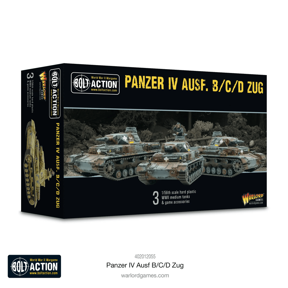[WLG 402012055] Bolt Action : Panzer IV Ausf.B/C/D Zug (3pcs)