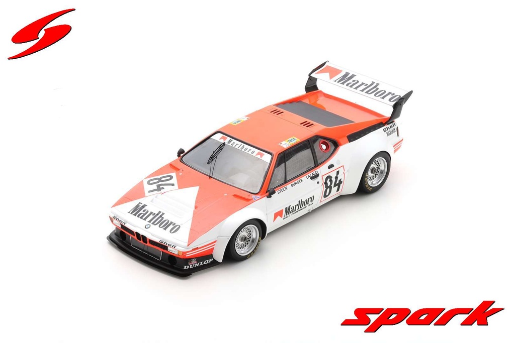 Spark Model : bmw m1 no.84 15th 24h le mans 1980 h-j. Stuck - h-g. Bürger - d. Lacaud [1/18]