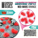 Green Stuff : Touffe d'herbe 6mm "NEO-Mars Orange" (75pcs) │ Martian Tufts