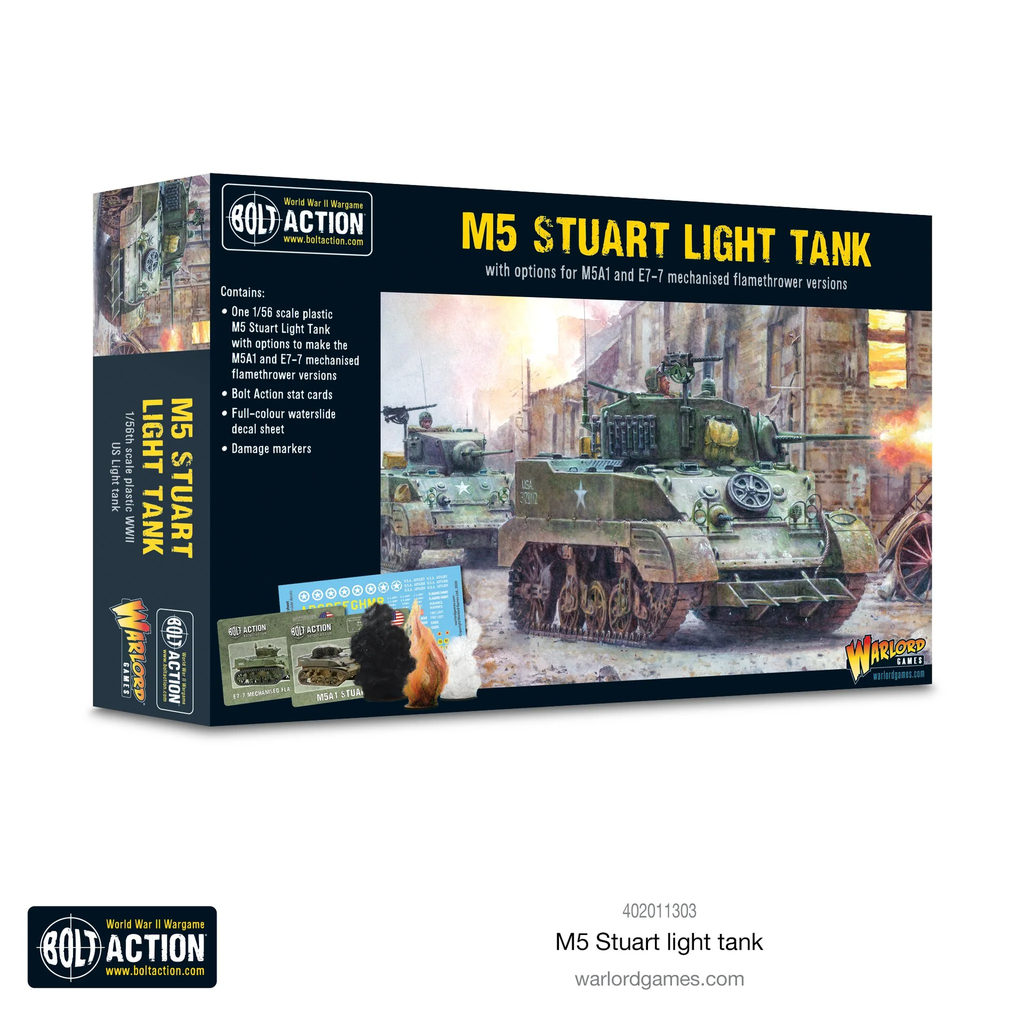 [WLG 402011303] Bolt Action : M5 Stuart Light Tank │ Mid - Late