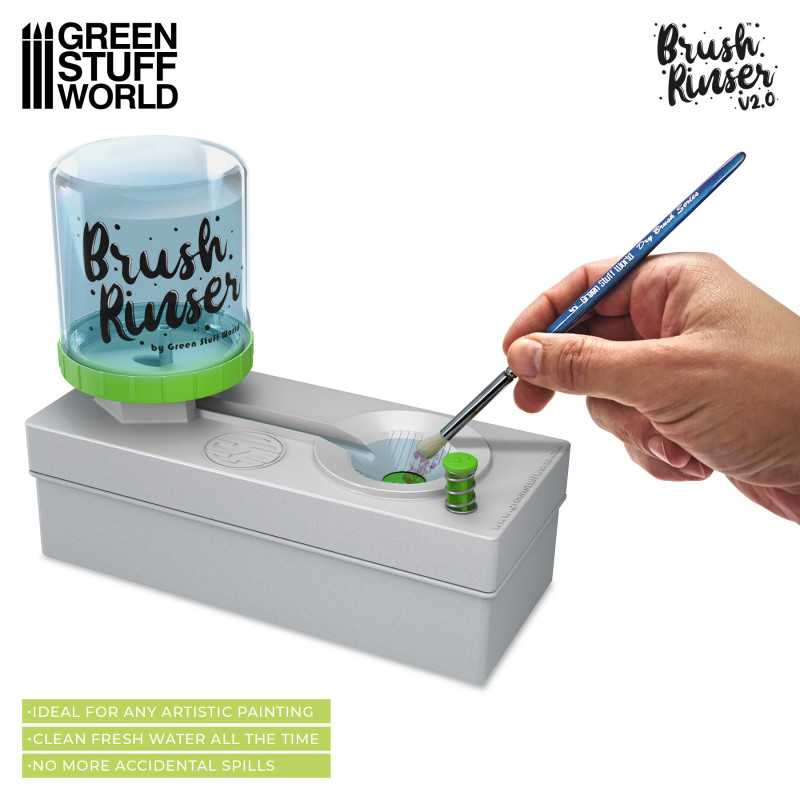 [GSW 11123] Green Stuff World: Brush Rinser - Automatic Paint Brush Cleaner & Water Dispenser │ Hobby & Painting
