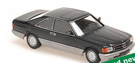 Maxichamps : MERCEDES-BENZ 560 SEC (C126) – 1986 – BLACK METALLIC [1/43]