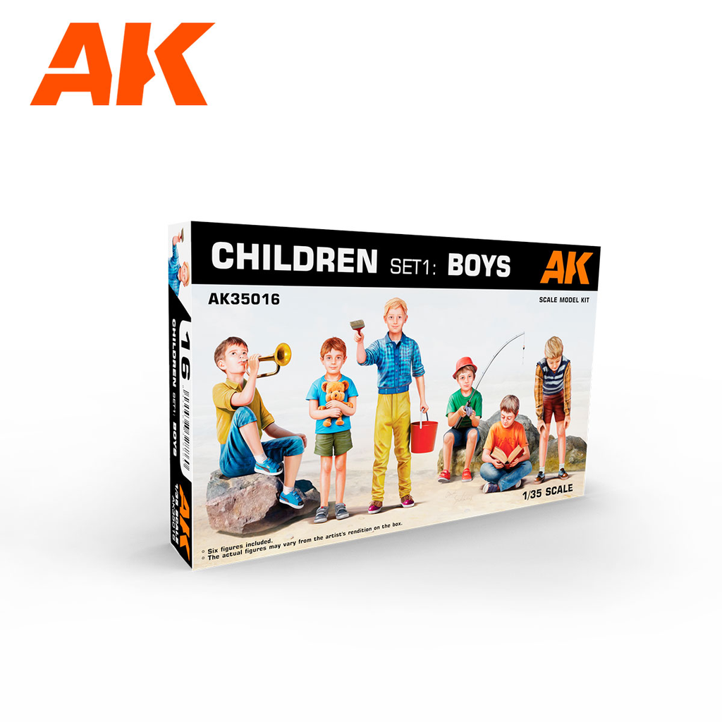 [AK 35016] AK Interactive: Kinderen Set 1: Jongens / Children Set 1: Boys (1/35) │ Ref. AK35016