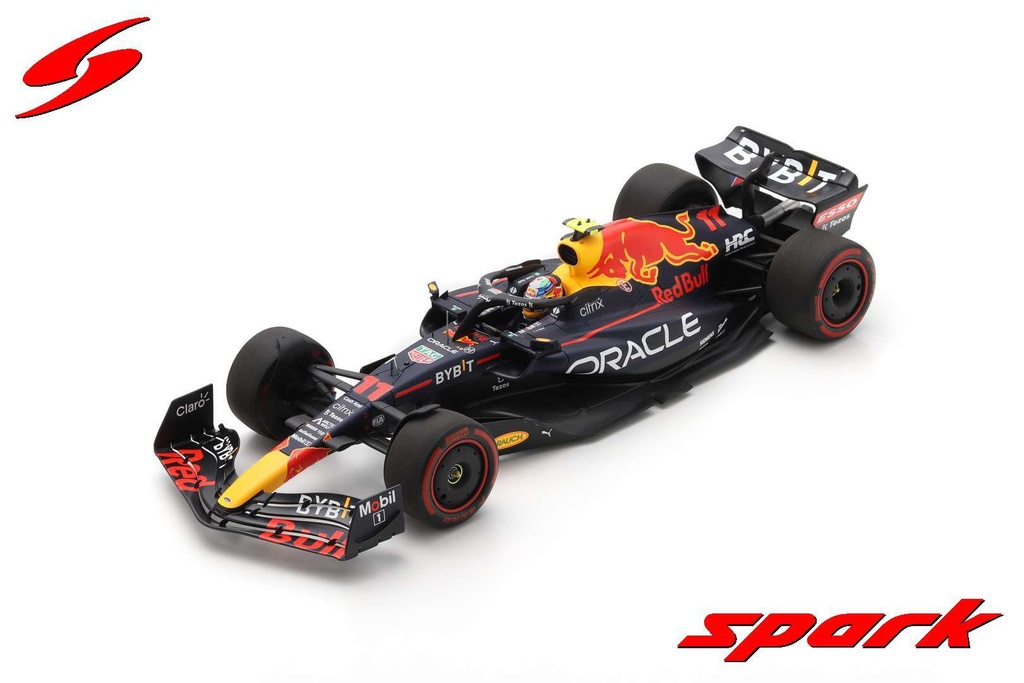 Oracle Red Bull Racing RB18 No.11 Oracle Red Bull Racing Saudi Arabian GP 2022 1st Pole Position Sergio Pérez avec vitrine [1/18]