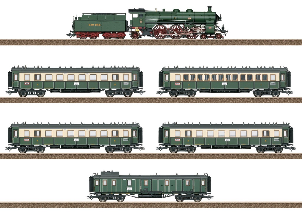 Trix : Locomotive à Vapeur (#S3/6) de la K.Bay.Sts.B. Coffret Bavarois │ DC Digital Sons HO - 1/87 (Réf : 21360)
