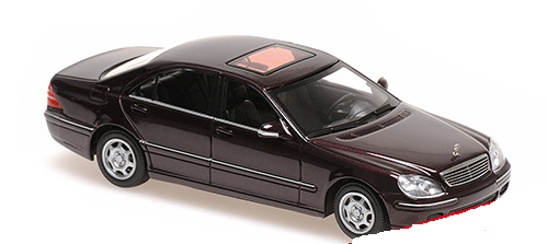 Maxichamps : MERCEDES-BENZ S-CLASS (W220) – 1998 – DARK RED METALLI [1/43]