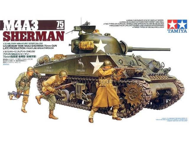 Tamiya : U.S. Medium Tank M4A3 Sherman 75mm Gun Late production (1/35)