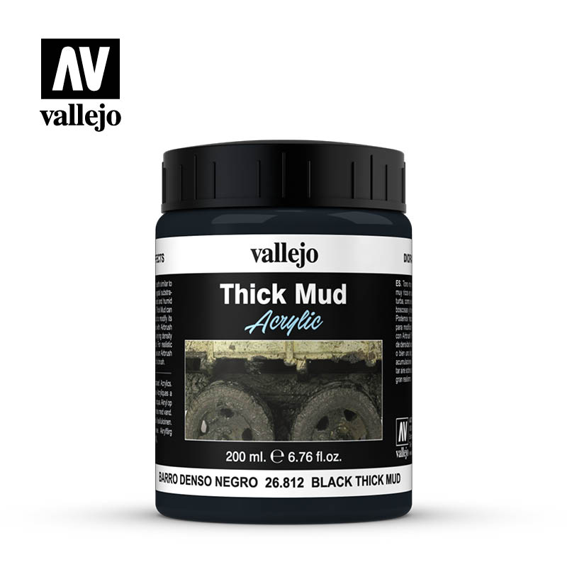 [VAL 26.812] Vallejo : Effet Diorama Boue Epaisse Noire │200 ml