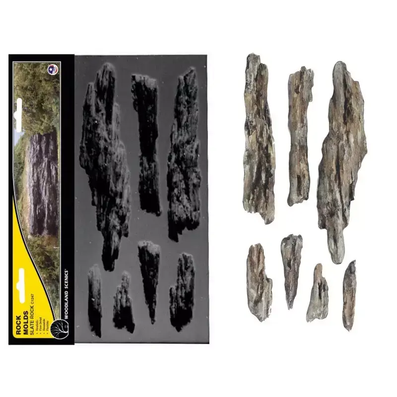 [WOO C1247] Woodland Scenics : Moule souple pour rochers (Shelf Rock)