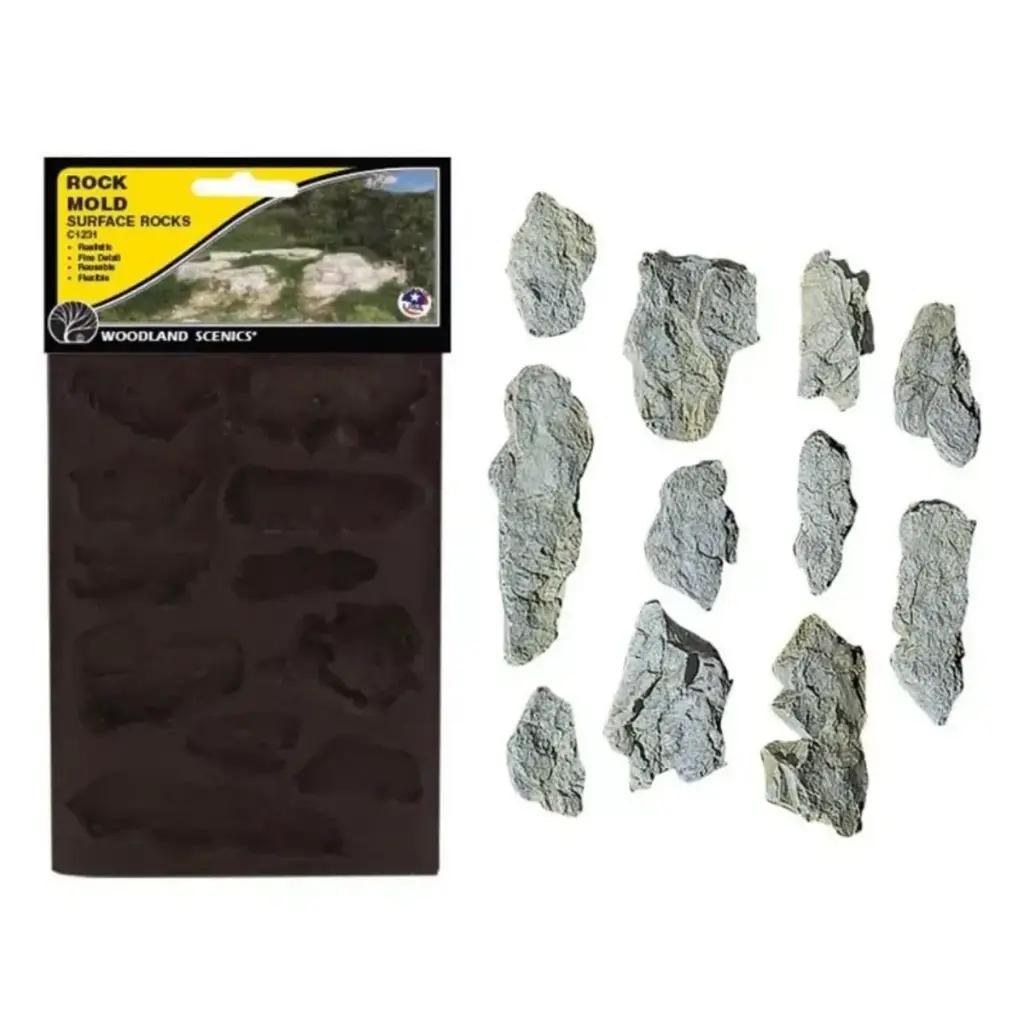 [WOO C1231] Woodland Scenic : Moule souple pour rochers de surface