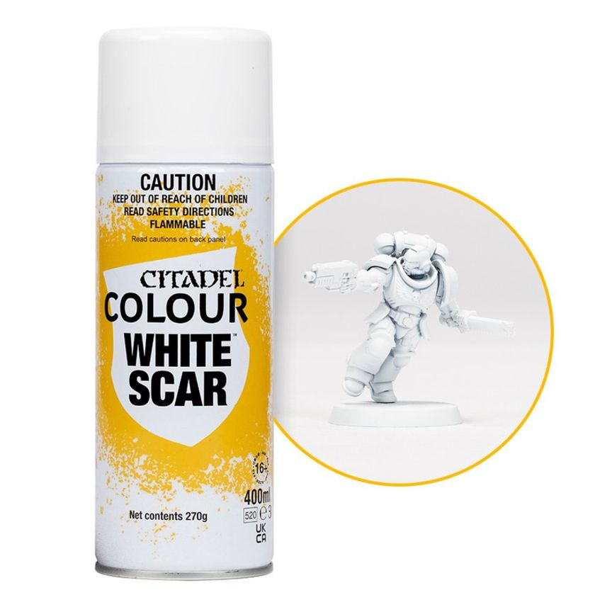 Citadel : White Scar Spray - Bombe d'Apprêt & Sous-Couche Blanc Mat (400ml)
