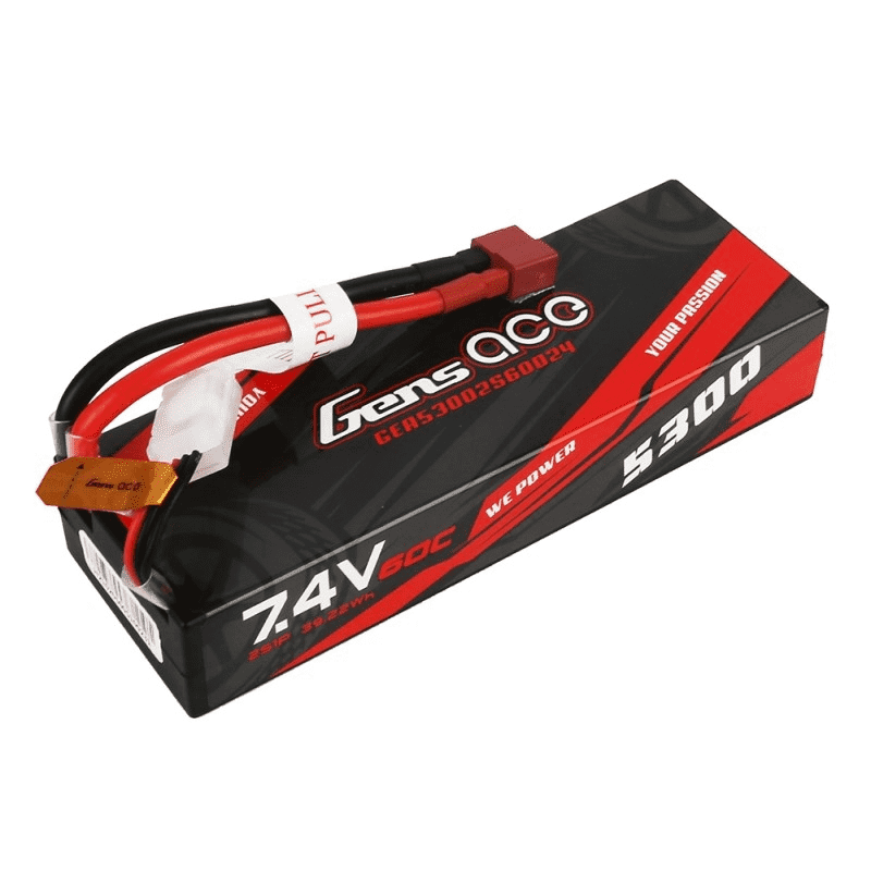 [GENS GE3-5300-2D-60] Gens ACE Pack Lipo 7.4V (2S) -5300Mah 60C (Dean-Plug)