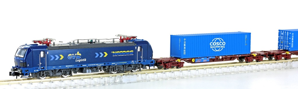 Locomotive electrique BR192 + 2 wago ns avec Containeurs