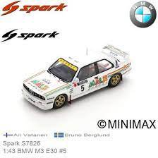 Spark : BMW E30 n°5 Rallye de Finlande (1/43)