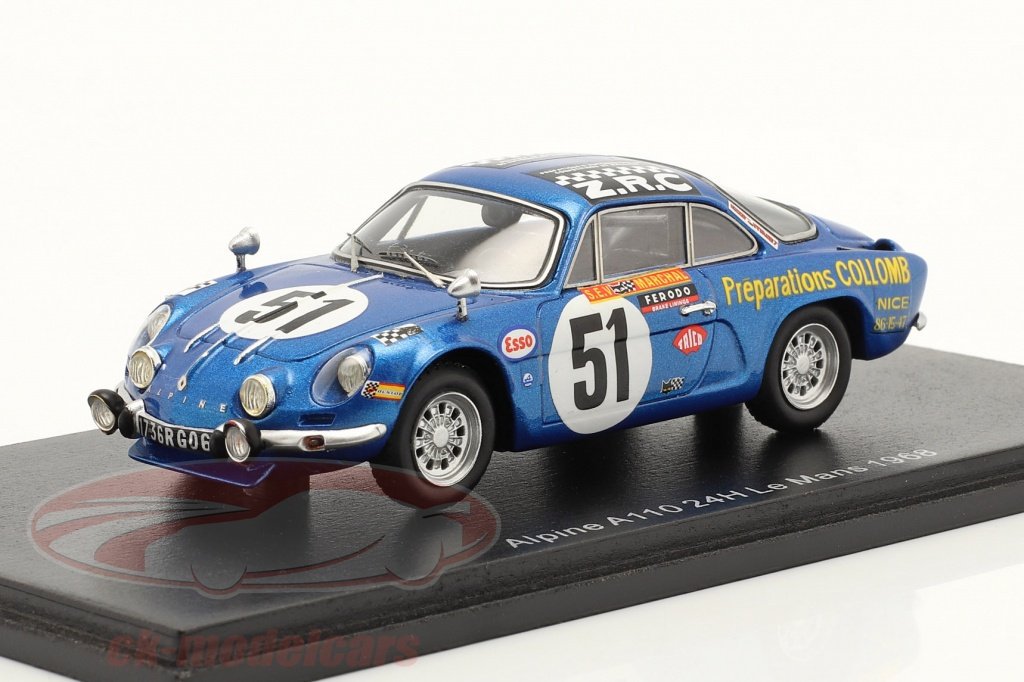 Spark : Alpine A110 │ No51 24H Le Mans 1968 B. Collomb - F. Lacarreau [1/43]