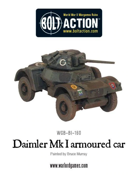 Bolt Action : Voiture Blindée Britannique Daimler MkI (Daimler MkI Armoured Car)