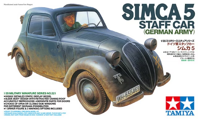Tamiya : Simca 5 Staff Car • German Army