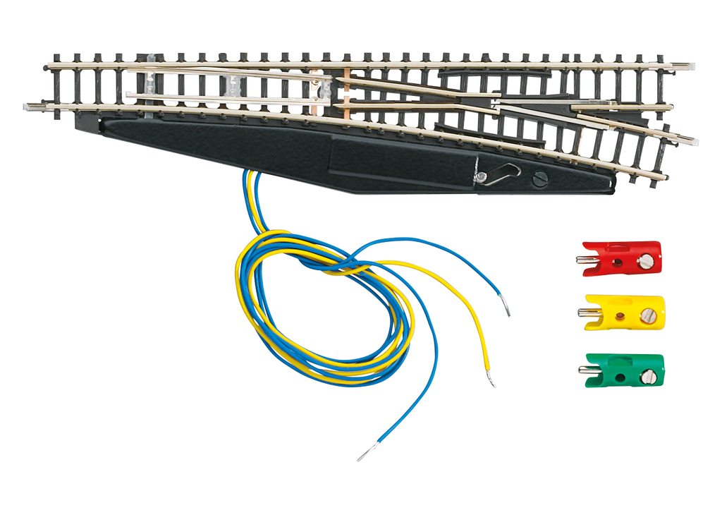 Marklin : Aiguillage droit à Droit 110mm (R=490mm • 13°) (Motorisé) │ Voie Z [8563]