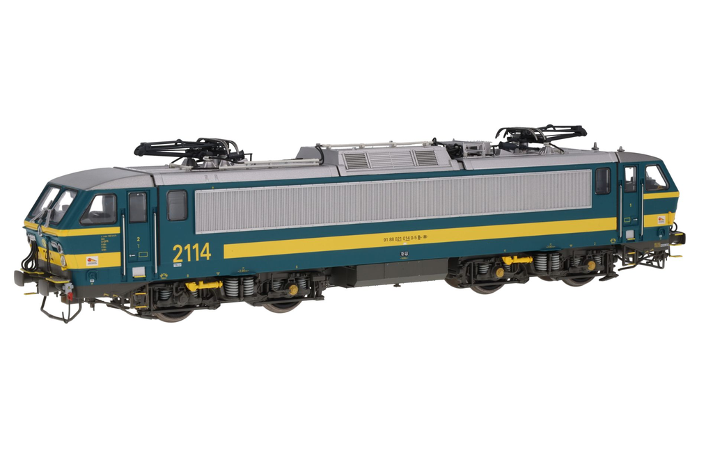 [LSM 12077] LS Models : Locomotive Électrique (#2114) de la SNCB-NMBS Bleu et Jaune │ DC Analogue Époque VI HO - 1/87 (Réf : 12077)