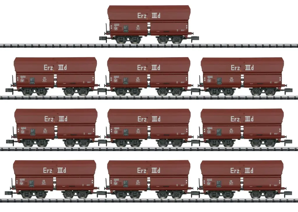 [MII 15458] 10 WAGONS A DECHARGEMENT ERZ IIID