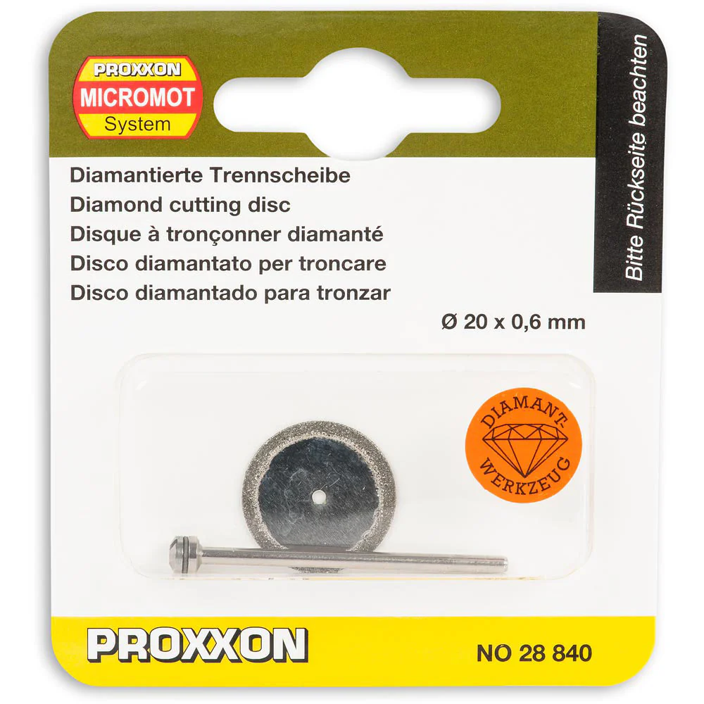 [PRN 28840] Proxxon Micromot: Diamantslijpschijf Ø 20 mm │ Ref. 28840