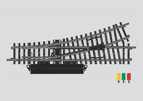 Marklin : Aiguillage Gauche électrique 168.9mm R 424.6mm 22.5°